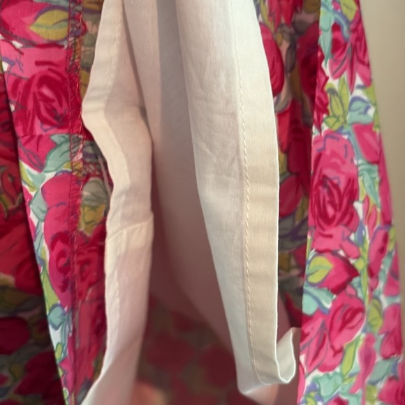Garnet Hill Pink floral cotton Sundress - size 4 - sleeveless - Picture 3 of 6